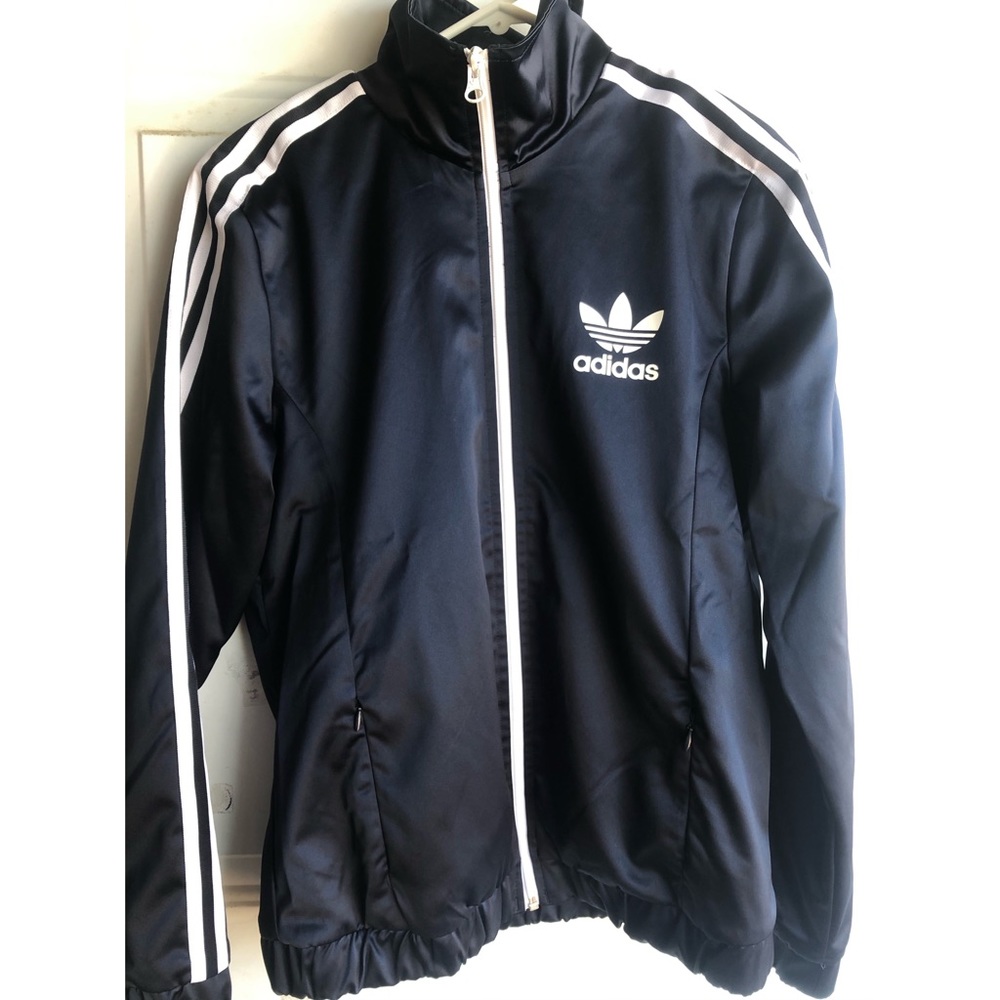 Adidas Large Women's Satin Europa Track Top Jacket